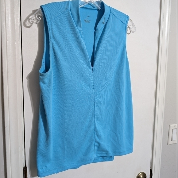 Nike Tops - Nike Blue Sleeveless Half Zip Top Blue